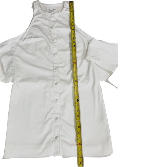 Misha Nonoo Kate Sash Dress White Sateen Cotton - Picture 9 of 11